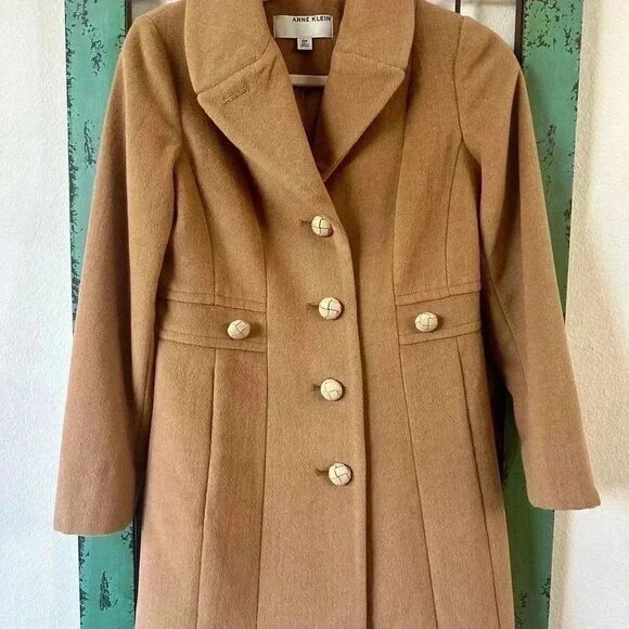 Anne Klein Notch Collar Wool Coat Size OP. - Picture 6 of 9